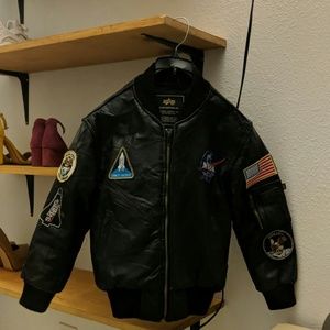 leather nasa jacket